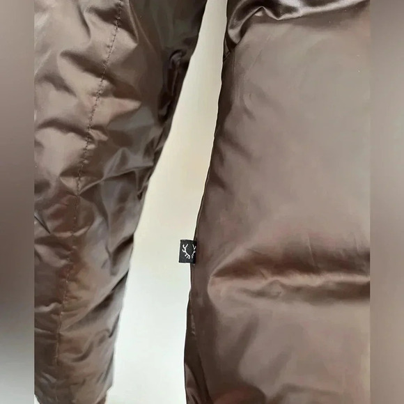 Raccoon Fur-Trimmed Brown Puffer Jacket - Picture 5 of 13